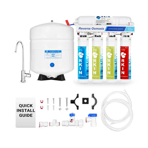 Flash Undersink Reverse Osmosis System with Chrome Lead - Free Faucet - RKIN
