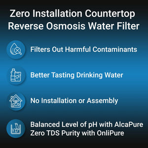 Refurbished Zero Installation Purifier Reverse Osmosis Countertop Water Filter - RKIN